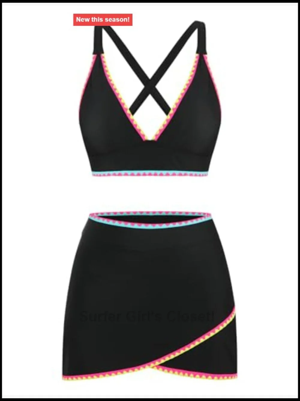High Waisted Bikini with Skirt Tummy Control Two Piece Swimsuit